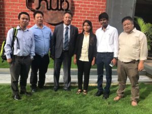 藏人行政中央财政部部长噶玛益西与印度知名创投孵化器T-Hub成员