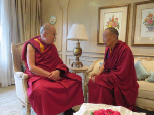 达赖喇嘛尊者与苯波教第三十三任教主满日赤江仁波切