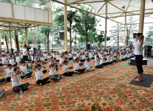 达兰萨拉庆祝“国际瑜伽日”以感恩印度 2018年6月21日 照片/Tenzin Phende/DIIR