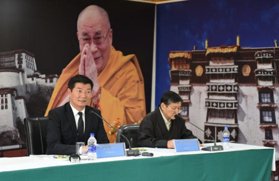 司政洛桑森格在第六届对华人沟通交流工作会议与培训会上致辞 2018年10月22日 照片/Tenzin Phende/DIIR