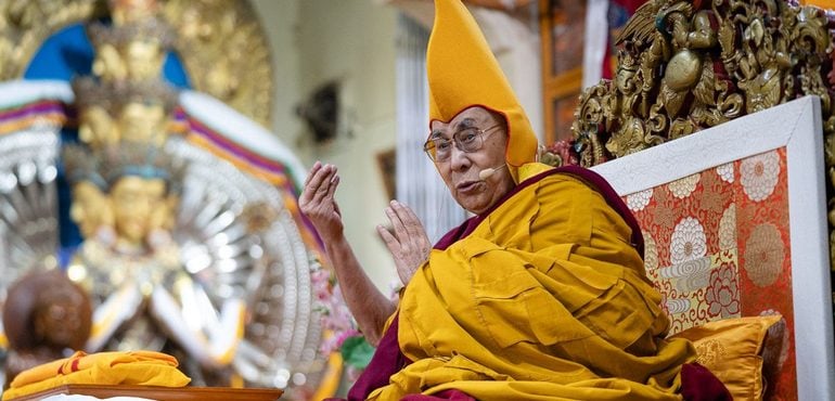 达赖喇嘛尊者在藏历正月十五传召法会上向信众传授佛法 2019年2月19日 照片/Tenzin Jigme/CTA