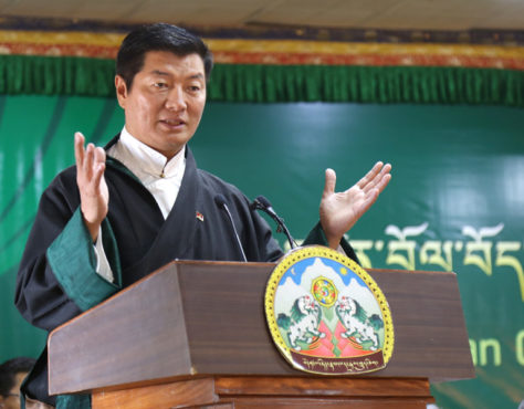 藏人行政中央司政洛桑森格在第七届流亡藏人教育大会开幕式上致辞 2019年2月23日 照片/Tenzin Phende/CTA