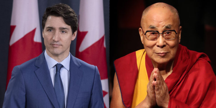 达赖喇嘛尊者祝贺加拿大总理特鲁多连任
