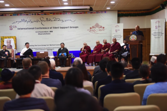 印度“西藏运动核心小组”会议召集人仁青堪卓•克里梅在第八届国际支持西藏团体大会开幕式上致辞 2019年11月3日 照片/Tenzin Jigme/CTA