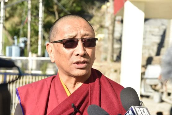 藏人行政中央在升印度国旗仪式上接受媒體採訪 2020年1月26日 照片/Tenzin Phende/CTA