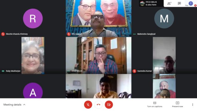 印度西藏问题核心小组透过网络召开有关加强支持西藏问题的会议 2020年8月21日 照片/视频截图